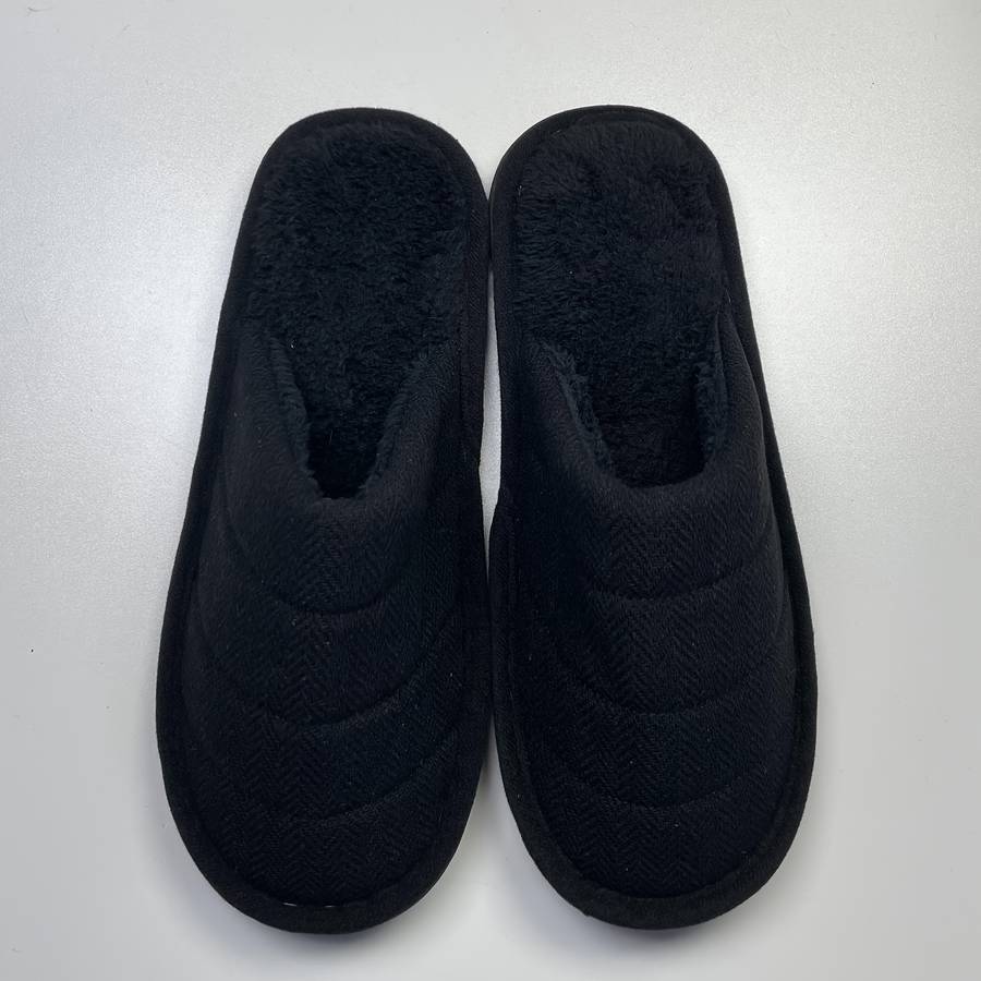 Cotton Slippers Color Black Sizeuk 7.5-8