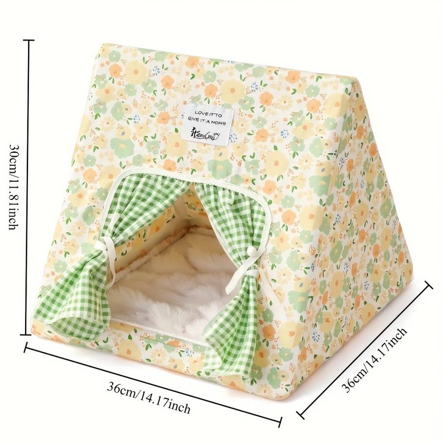 Pet supplies color Yellow And Green Floral size Large