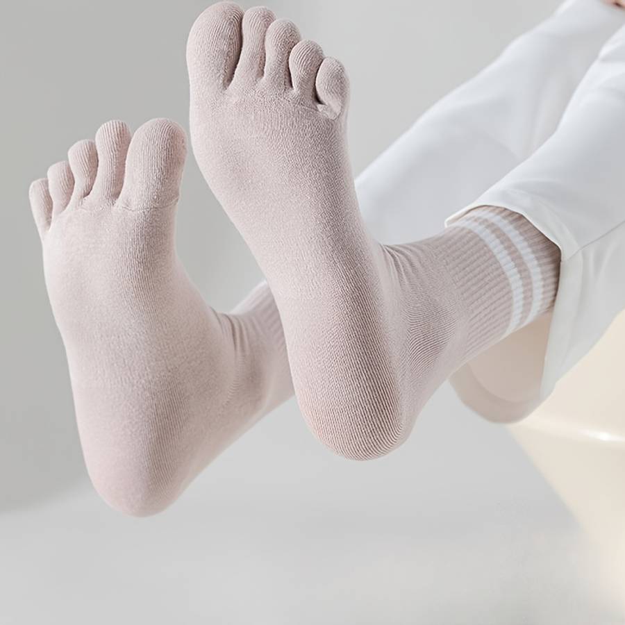 Women S Socks Color 5Pairs White Size Onesize