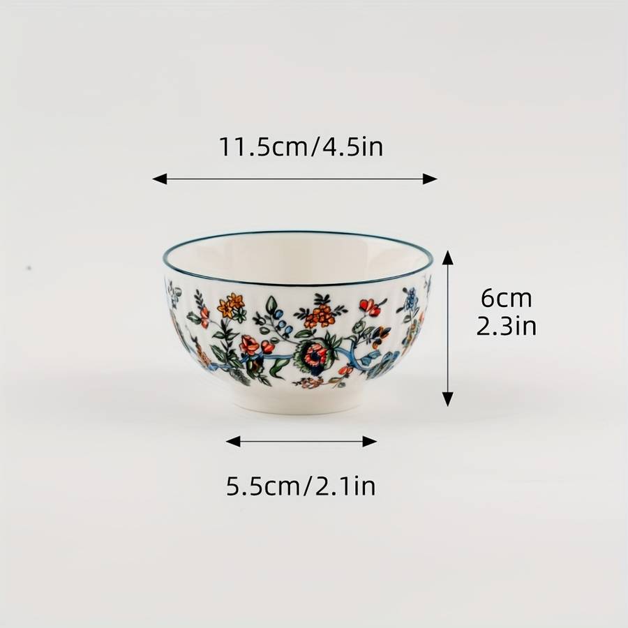 Bowl Items Four Small Soup Spoons  Spring Bud Flower