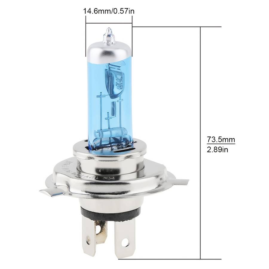 H4 12V 100 90W 5000K Super Bright White Halogen Car Headlight Fog Bulb Auto Fron