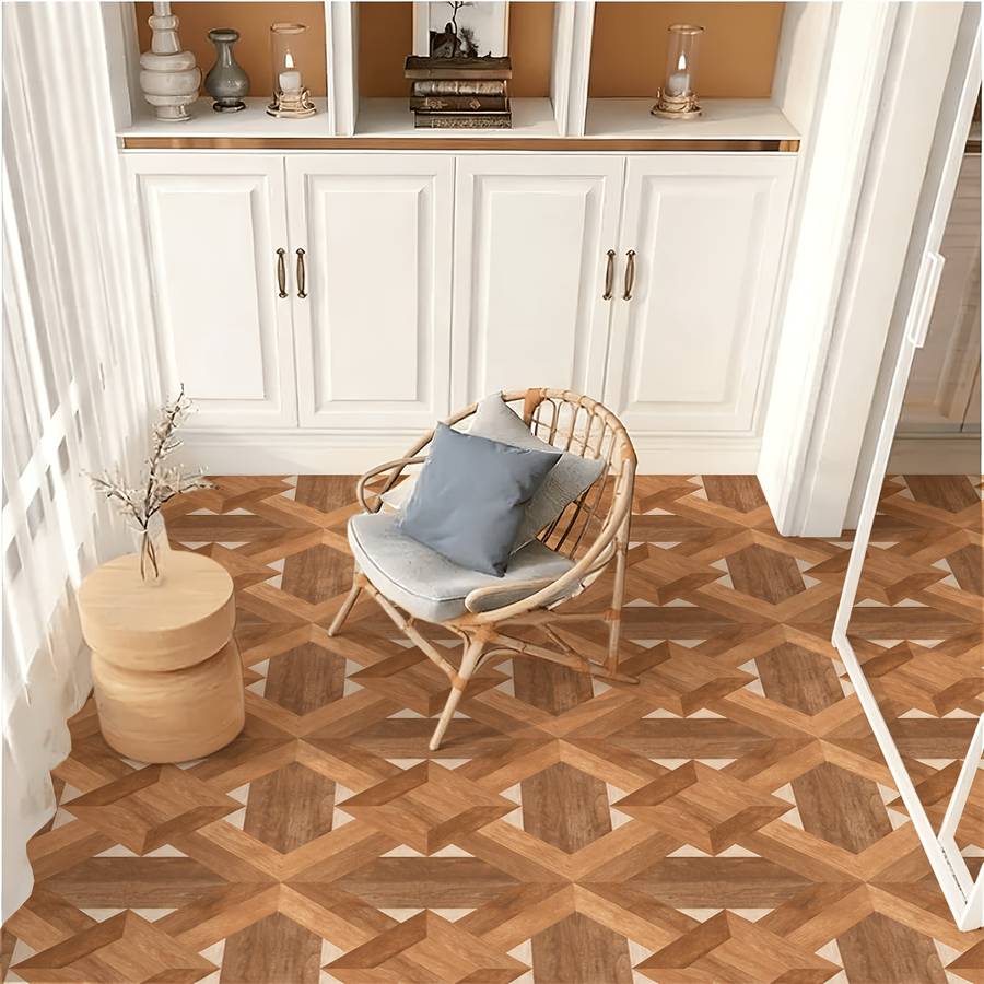 Self Adhesive Floor Stickers 40Cm*120Cm Spliced Wood Grain