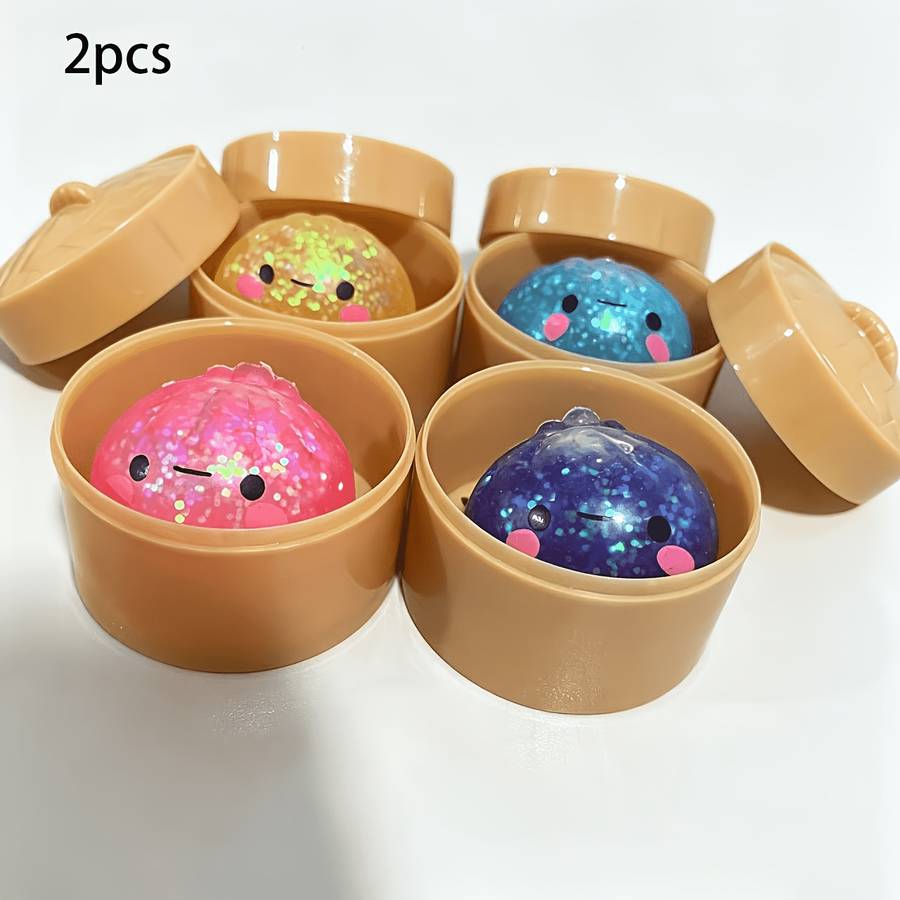 Squeezable Toys Color Latest Pink Style Two Buns Two Cages Two Lids