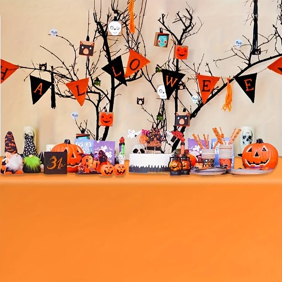 Halloween tablecloth decoration color Red Tablecloth Pack of 5 size 137 x 183
