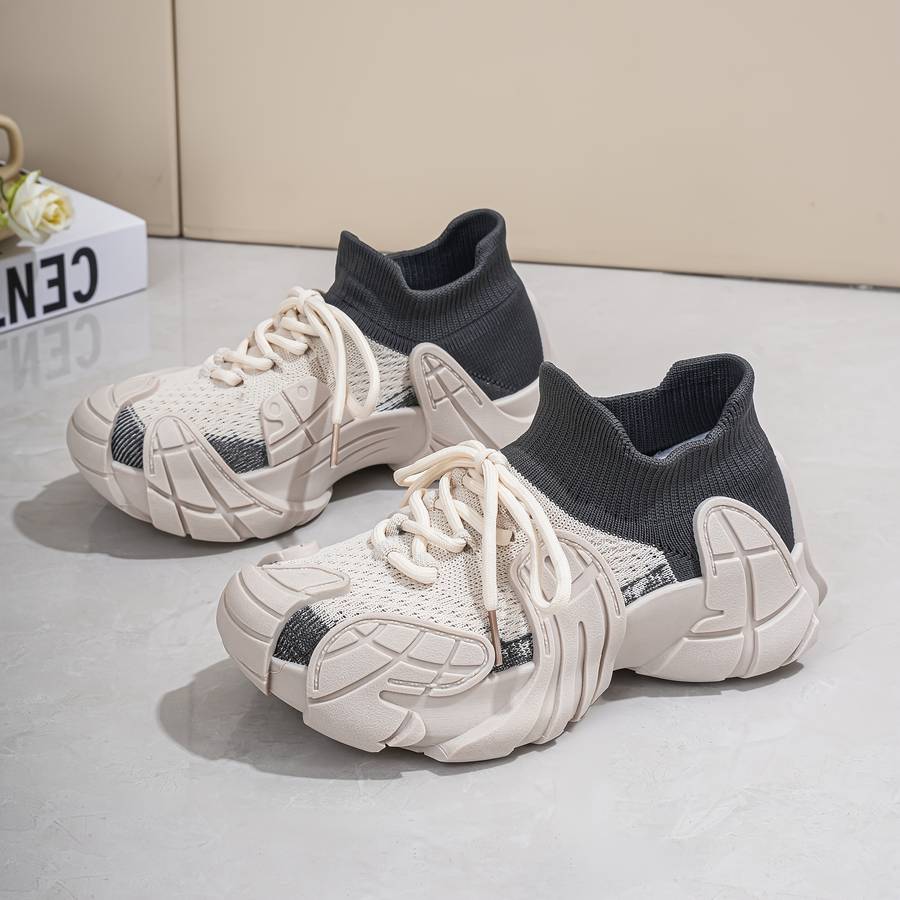 Women S Sneakers Color Beige Gray Sizeuk 3.5