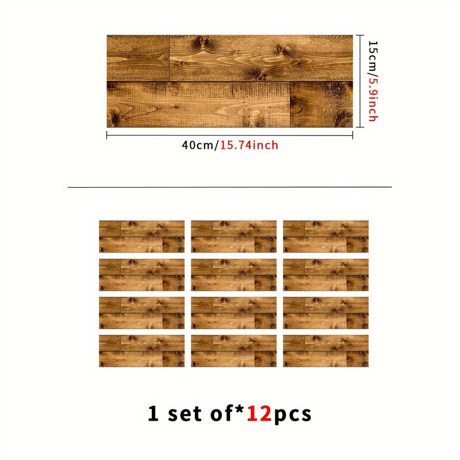 Self Adhesive Floor Stickers 15.01*40.01 Cm*6Pcs