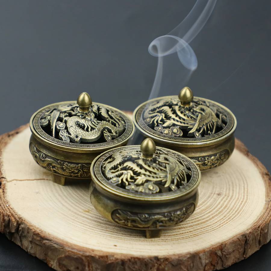 Incense Burner Color  Dragon And Phoenix Zen Incense Burner
