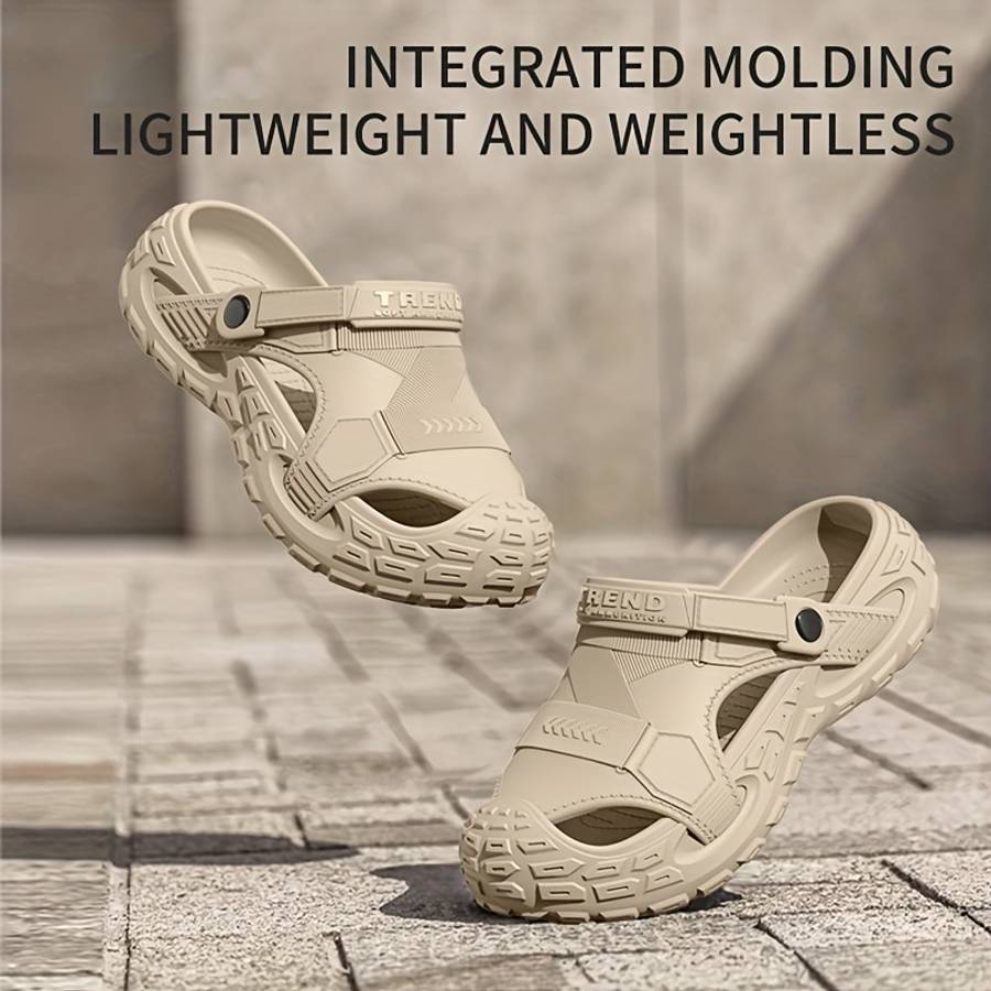 Men Slippers Summer Style Khaki Size Uk 6.5 To 7