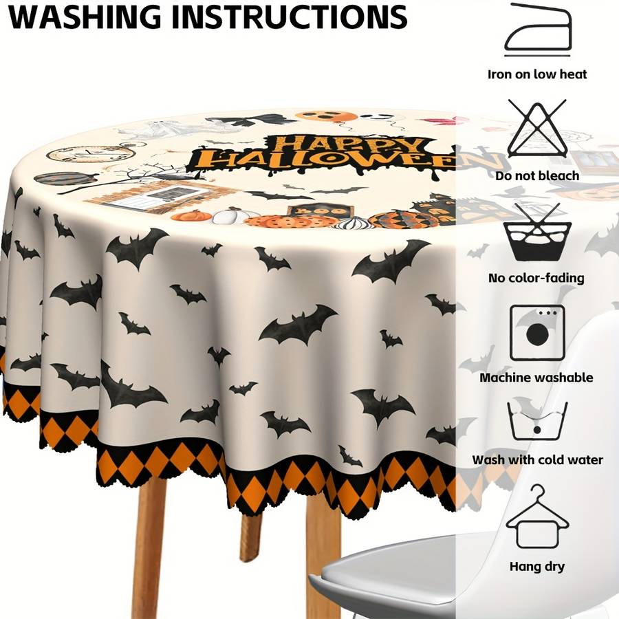 Halloween tablecloth decoration size Round 152cm or 60inch