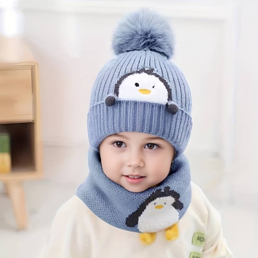 Hat Color Little Penguin Logo Baby Hat Blue Size Recommended Age: 2 5 Years Old
