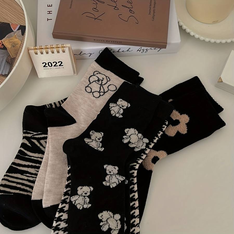 Women S Socks Color 5 Pairs Mixed Colors Size Onesize