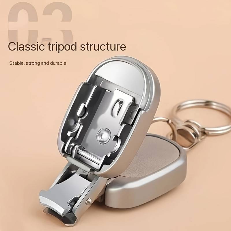 1pc Stainless Steel Mini Folding Nail Clipper With Creative Splash-proof Nail Clipper Nail Clip