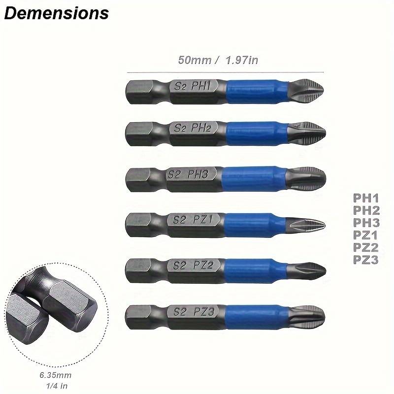 Screwdriver Bit Tool Set Color 6Pcs Non Slip Screwdriver