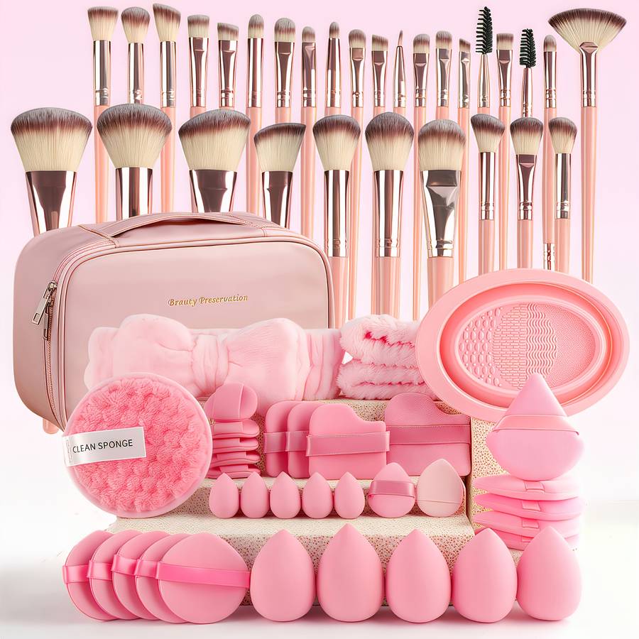 Makeup Brush Set Color Green Quantity16Pcs