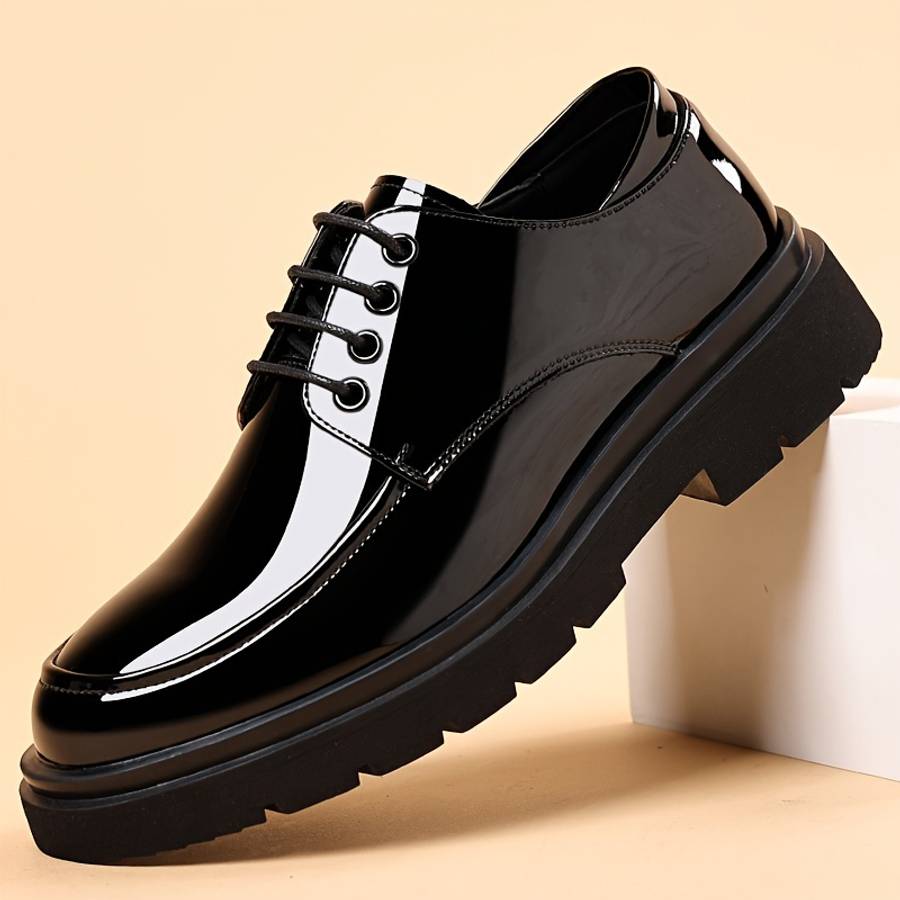 Mens Leather Shoes Color Black Sizeuk 8