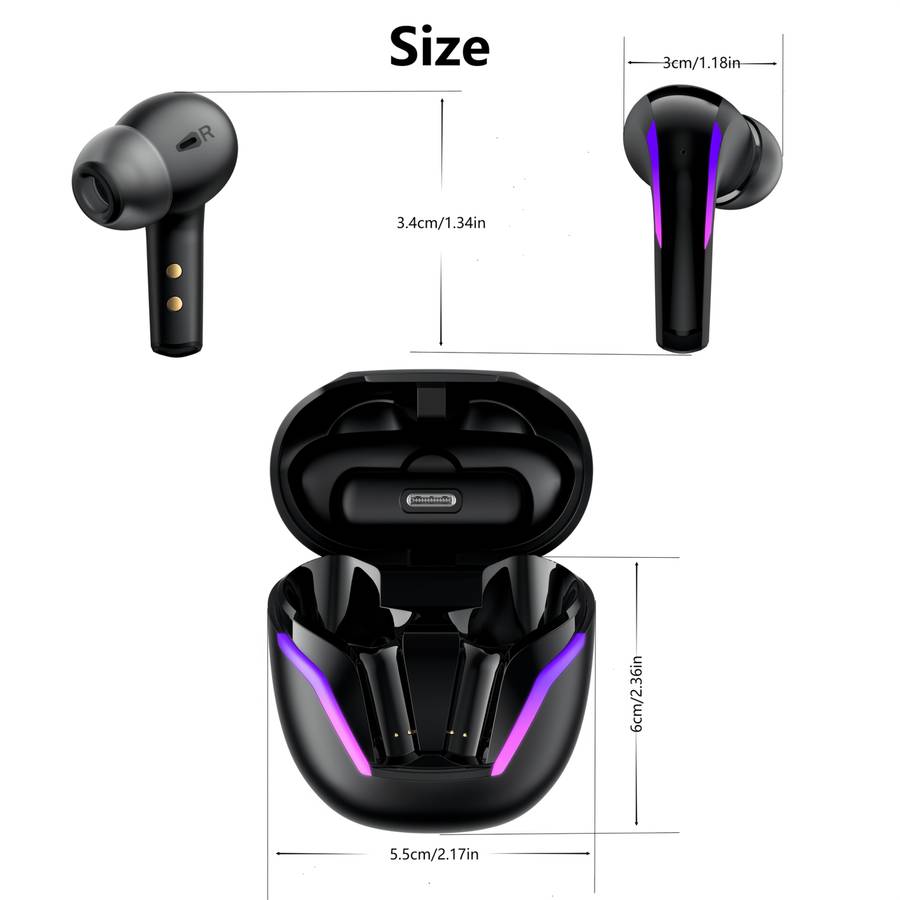 Rechargeable Wireless Earbuds Headphones Headset