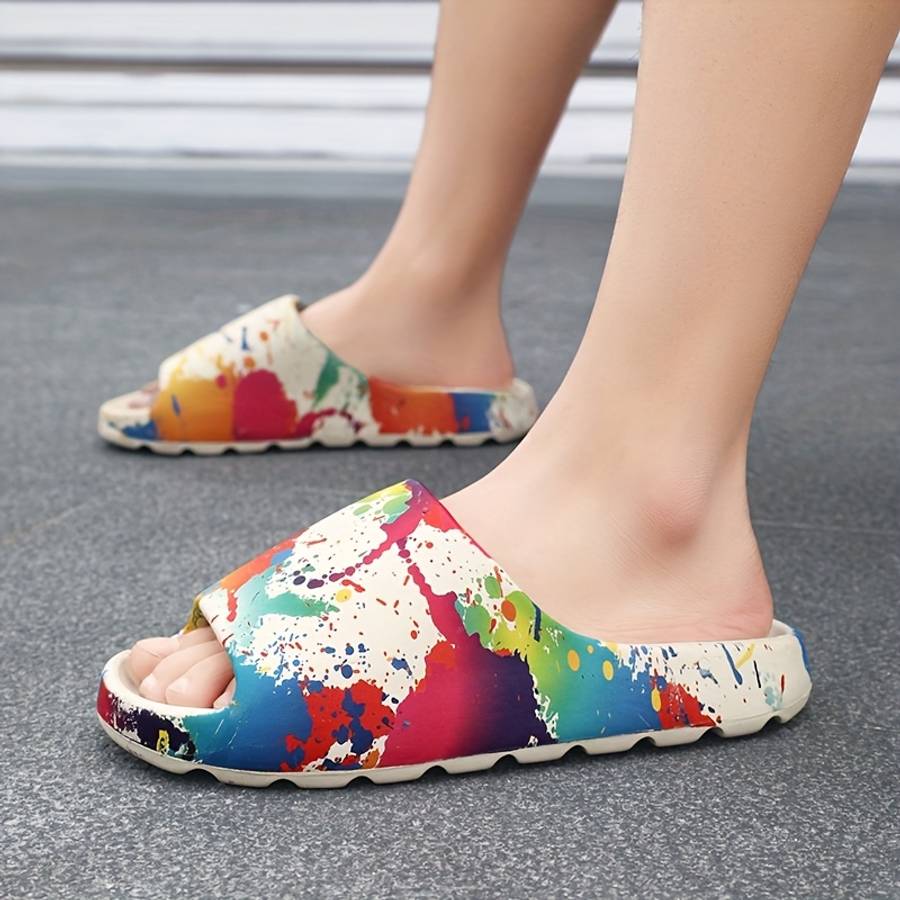 Men Slippers Summer Style Beige Color Size Uk 6.5 To 7