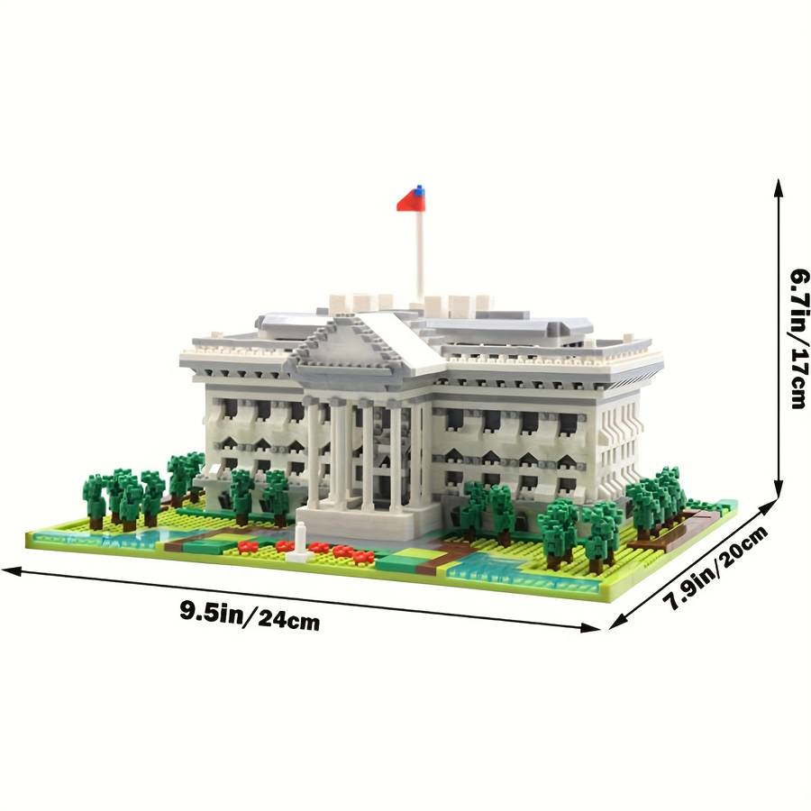 Building Toy Architectural Model Toy Set Color White House