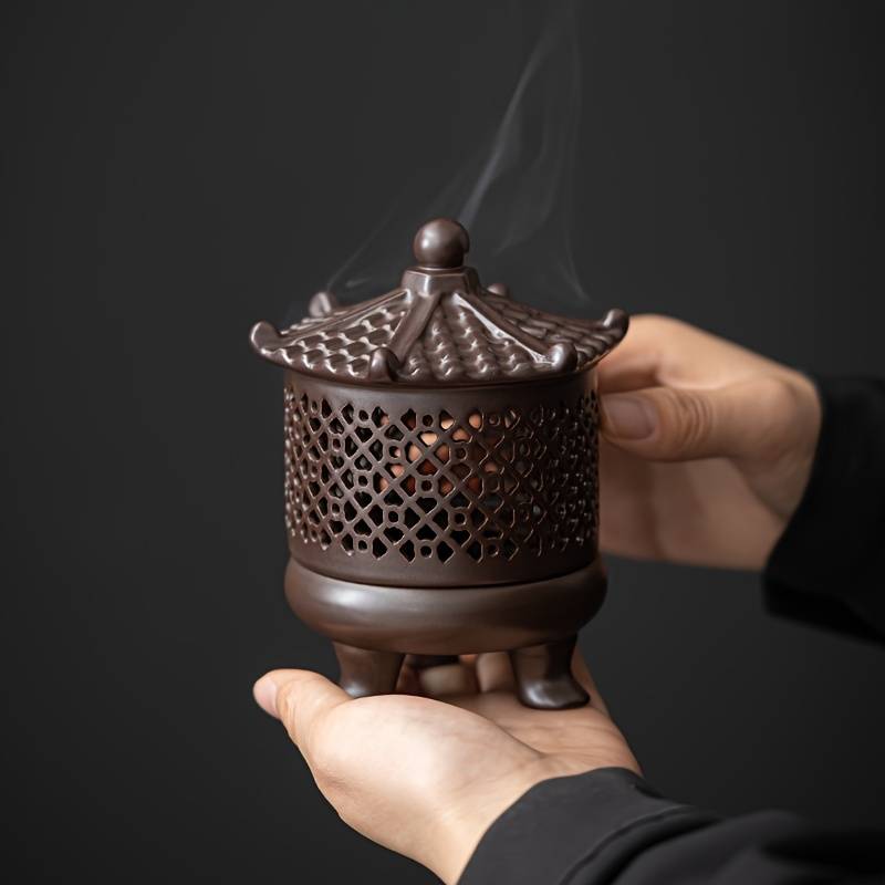 Incense Burner Model  186# Ancient Tower Incense Burner  Brown