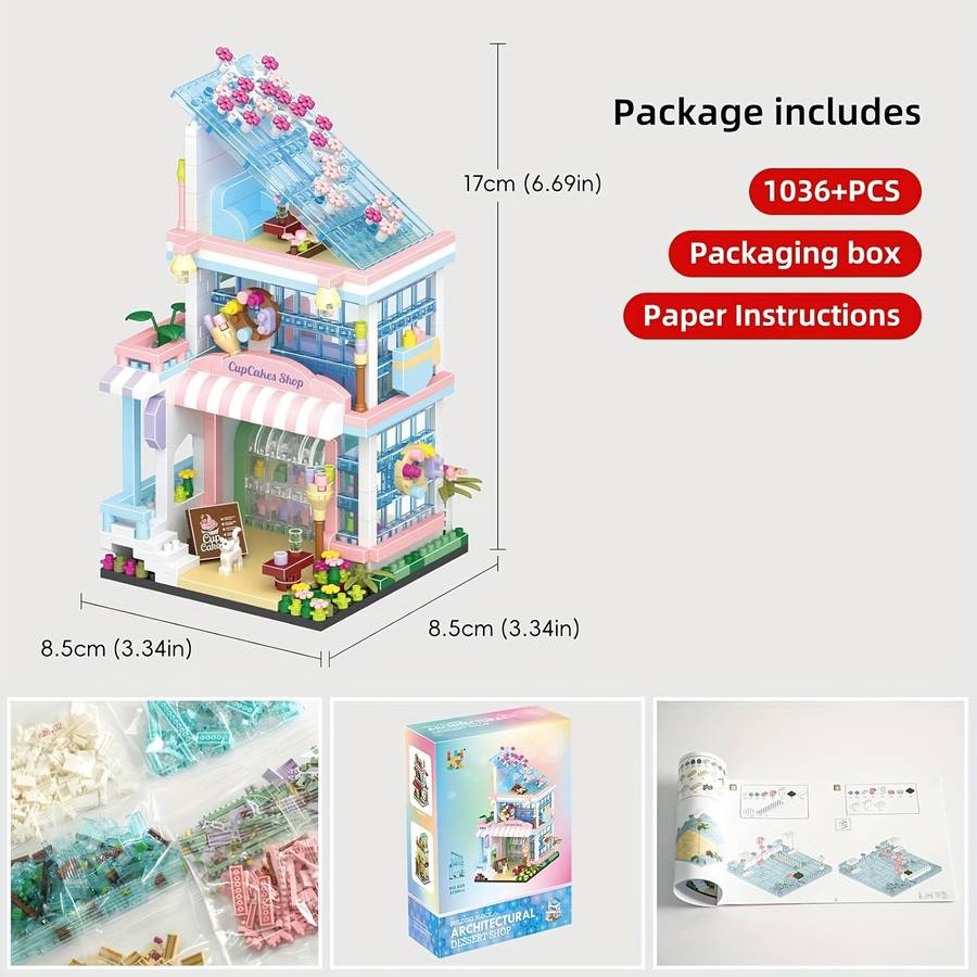 Building Toy Architectural Model Toy Set Model Cake Shop