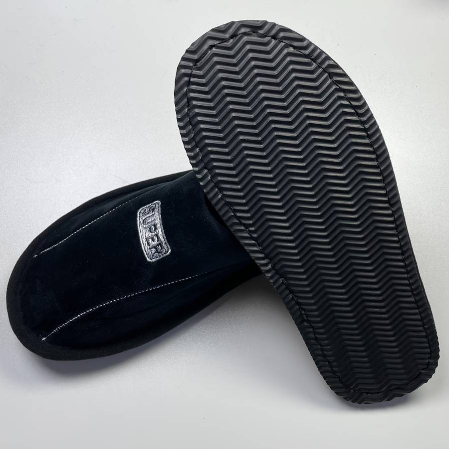 Cotton Slippers Color Black Sizeuk 6.5-7
