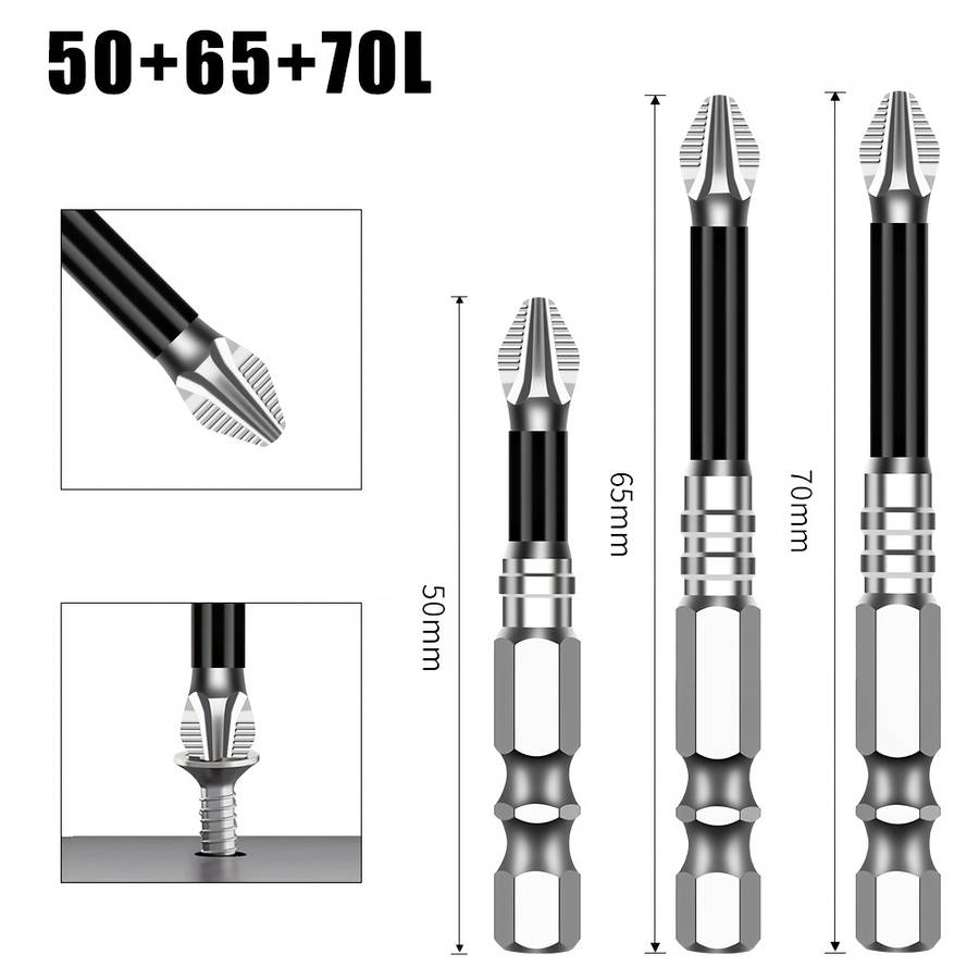 Screwdriver Bit Tool Set Model 3Pcs 50 Add  65 Add  70L