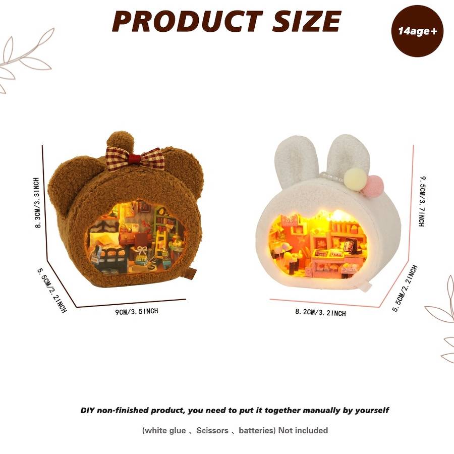Building Toy Architectural Model Toy Set Style Cozy Home For The Bears
