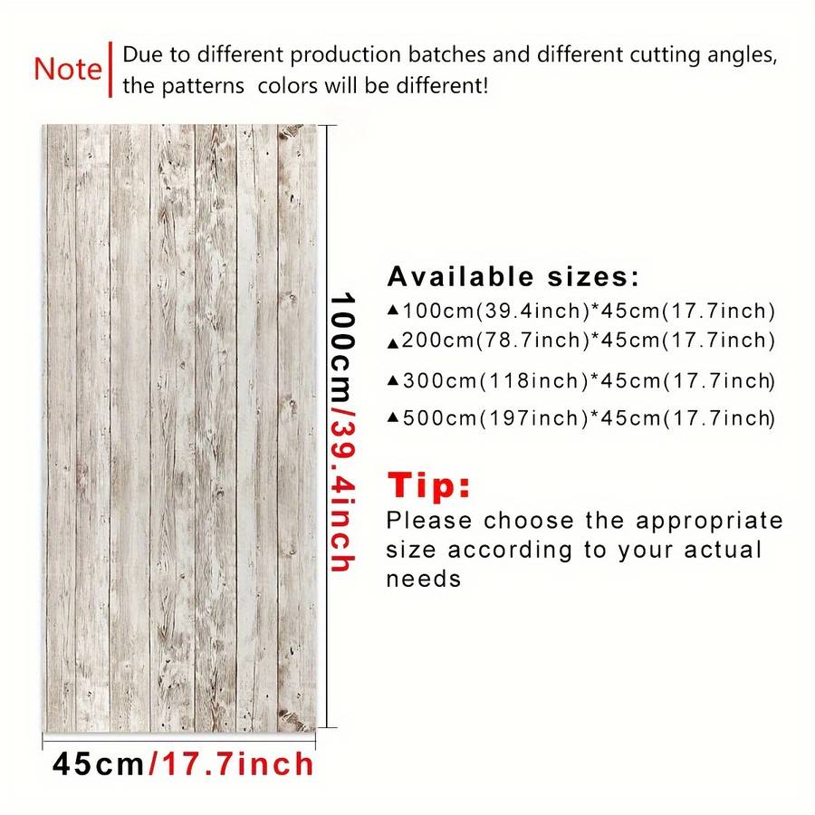 Self Adhesive Floor Stickers 5.0Meter*44.96Cm Old Wood Grain