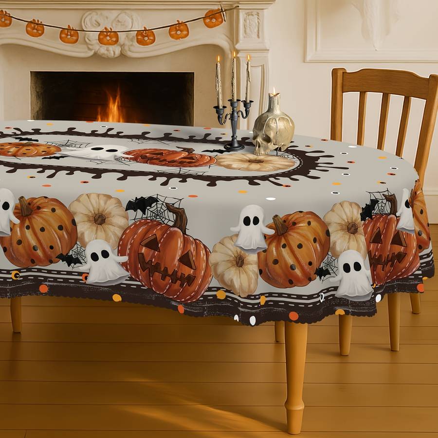 Halloween tablecloth decoration size Round 70in 180cm