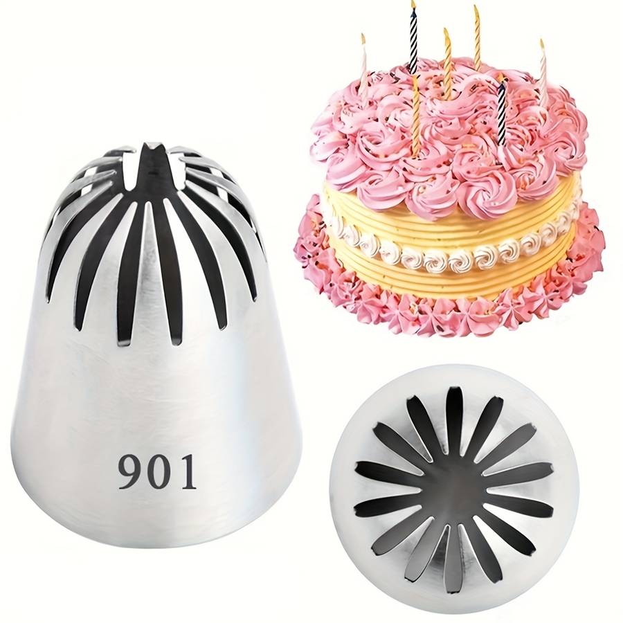 Professional Cake Decorating Head Model 4Pcs Silvery Flowering Nozzle