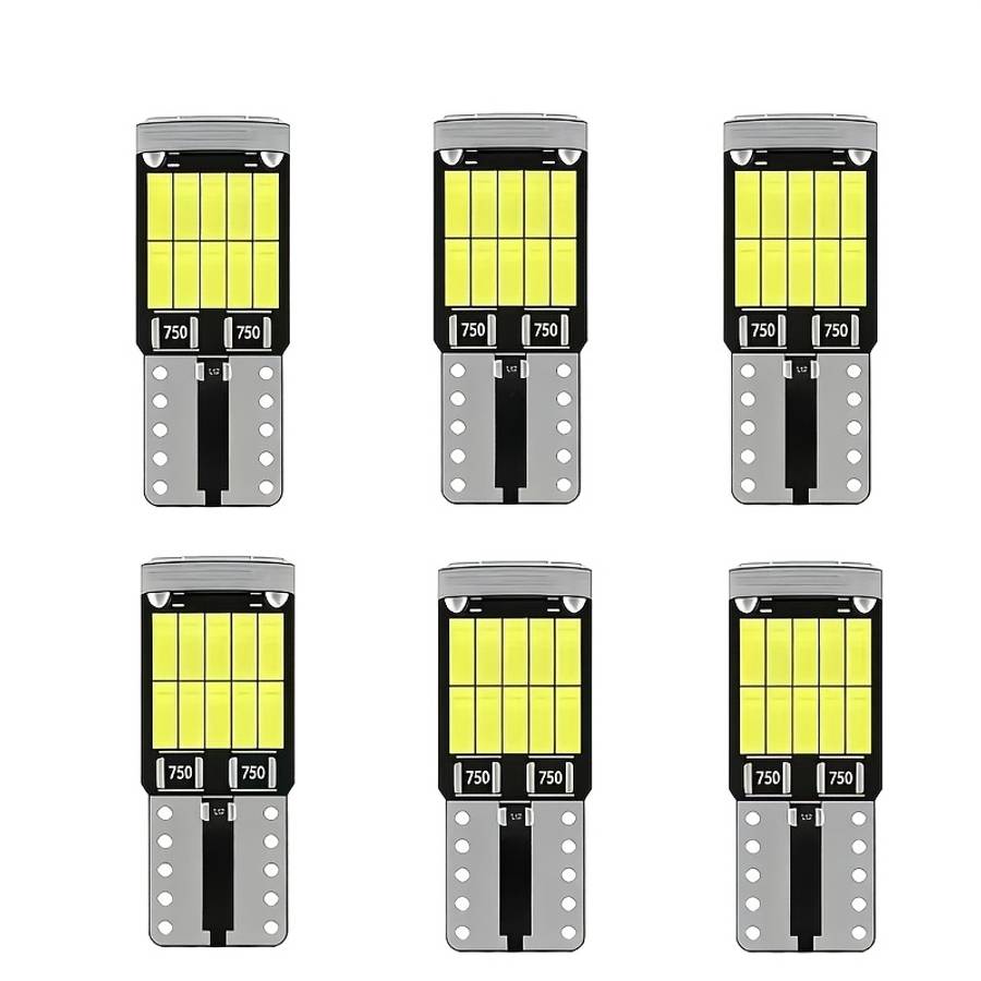 Car Lights Color White Storage 6Pcs