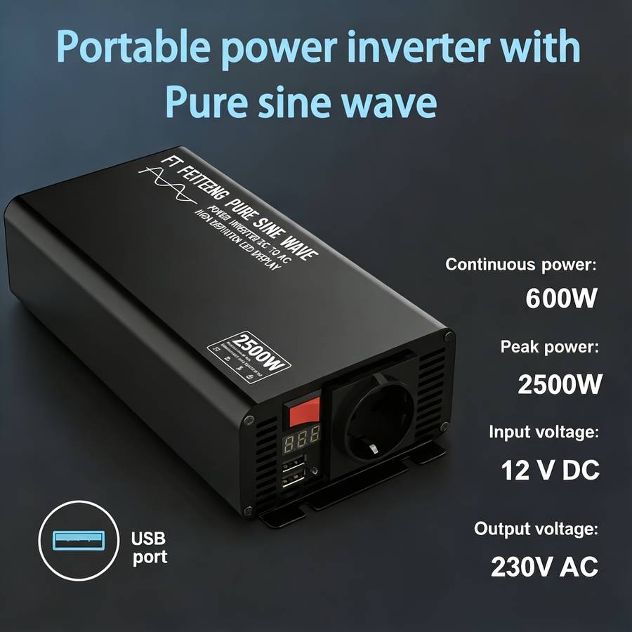 Inverter Applicable People Portable Pure Sine Wave 2000W