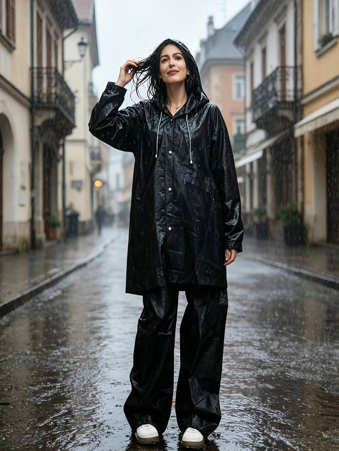 Raincoat Black Size Onesize
