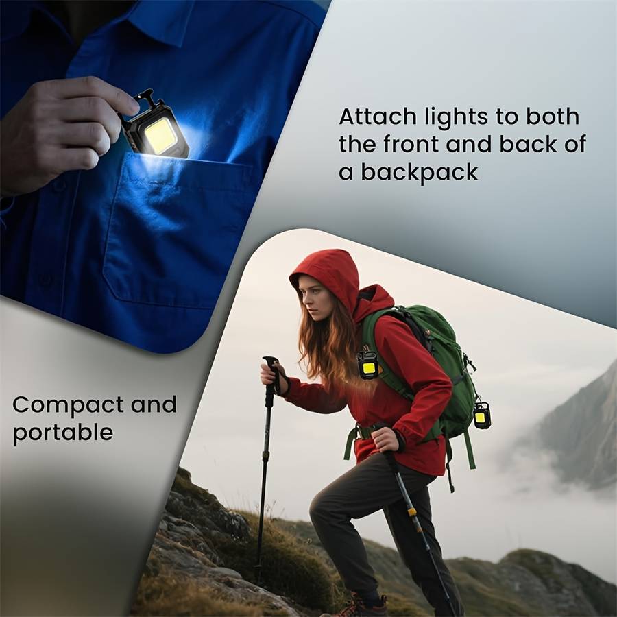 Heavy Duty Usb Led Flashlight 1Pc Rechargeable With Magnetic Home Improvement