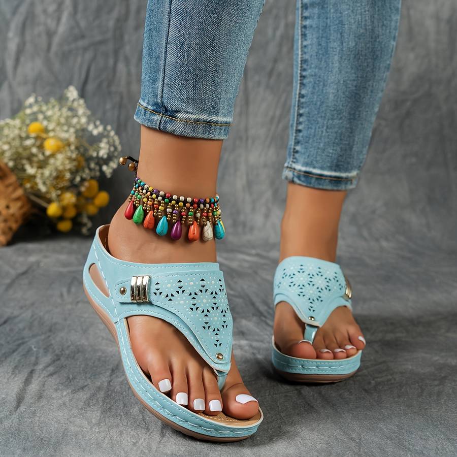 Premium Quality Soft Comfortable Flexible Women S Stylish Wedge Flip Bohemian