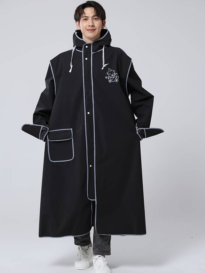 Raincoat Black Size Asian L