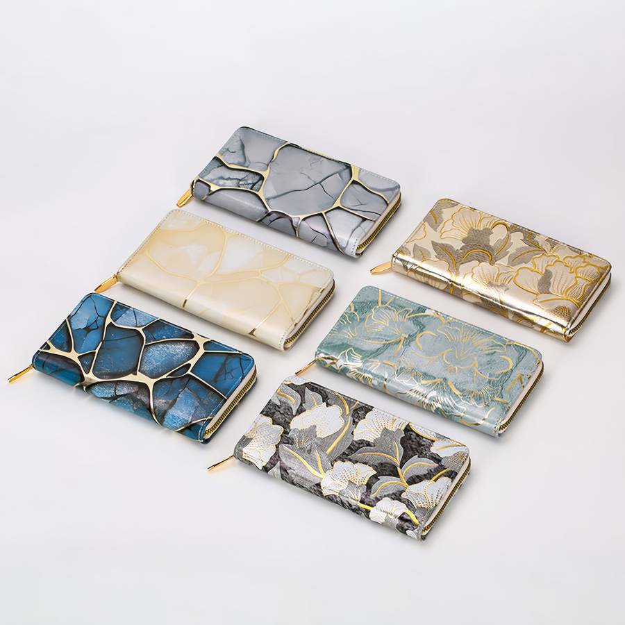 1pc Fashion Trend Women'S National Style Color Printing Coin Wallet 2025 Large Capacity Storage Bag
