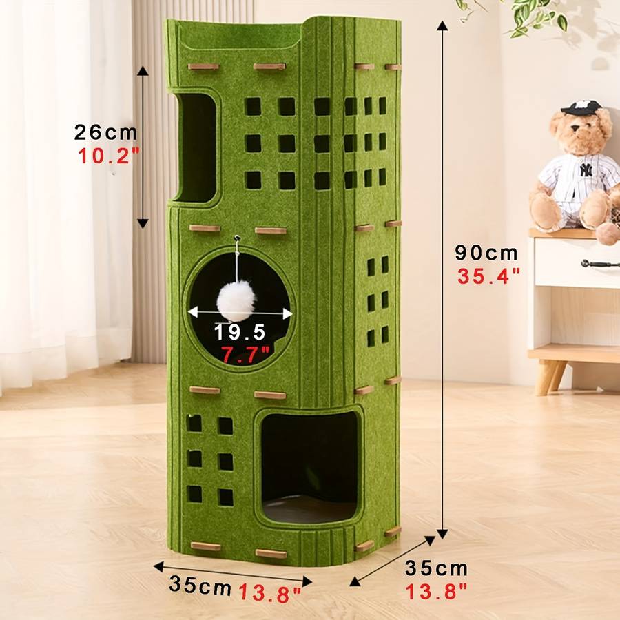 Pet supplies color Green Model Multi    hole 3    layer Cat Climbing Frame