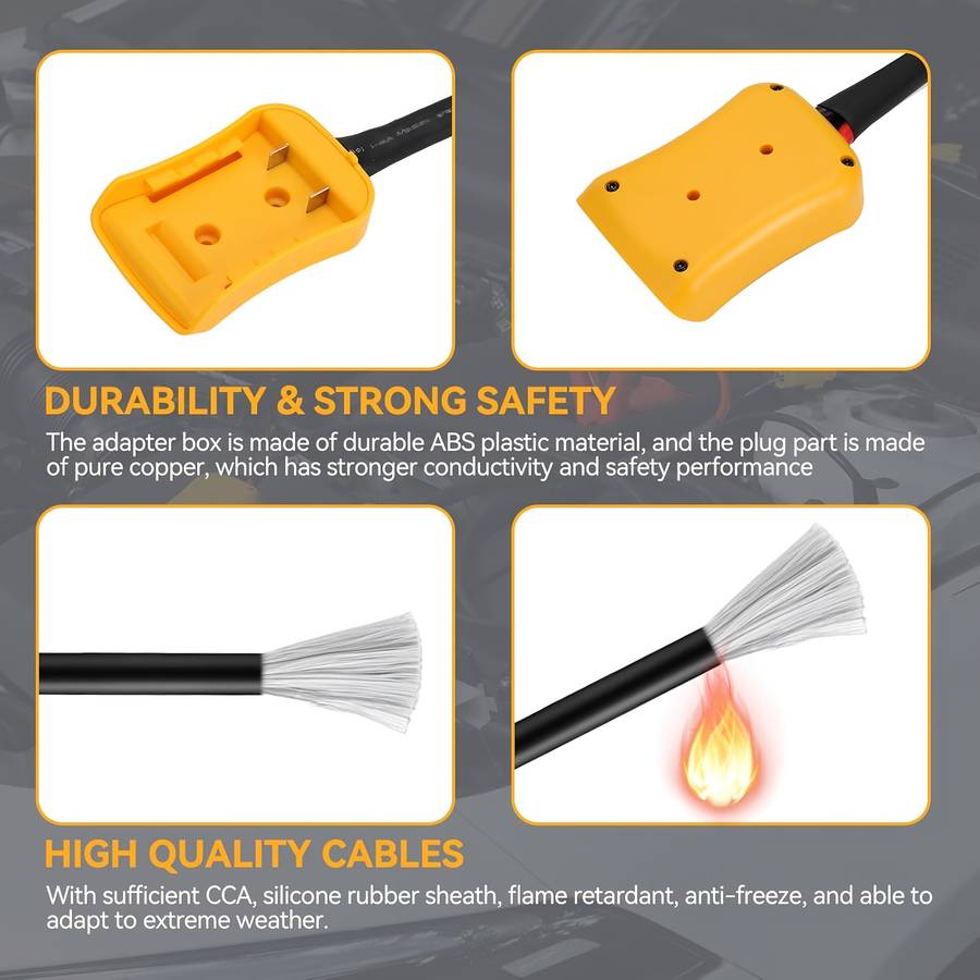 Car Accessories Items 12 24V Jump Cable Clip 2M 6.5Ft