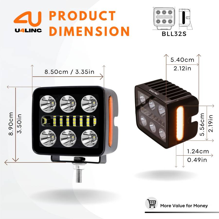 Car Lights Quantity 2Pcs With Amber Light