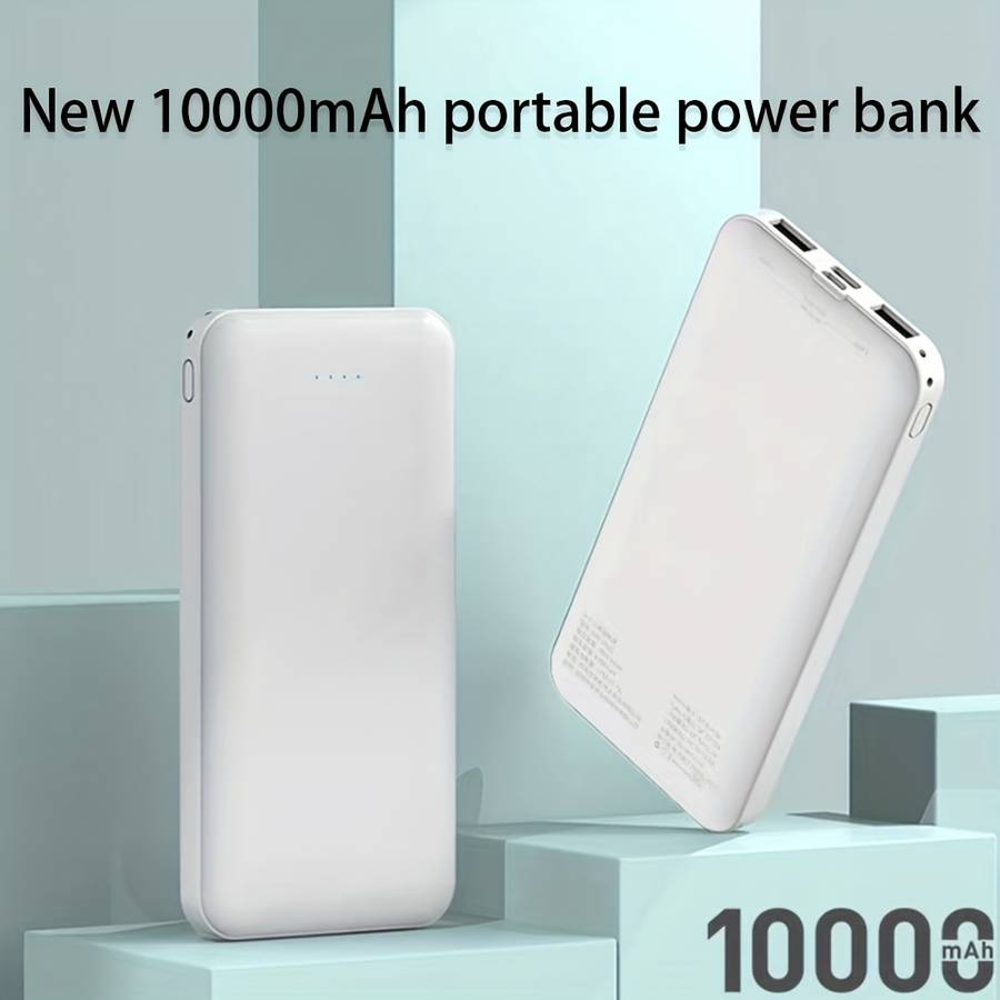 Power Bank Color New Slim 10000Mah Power Bank  White