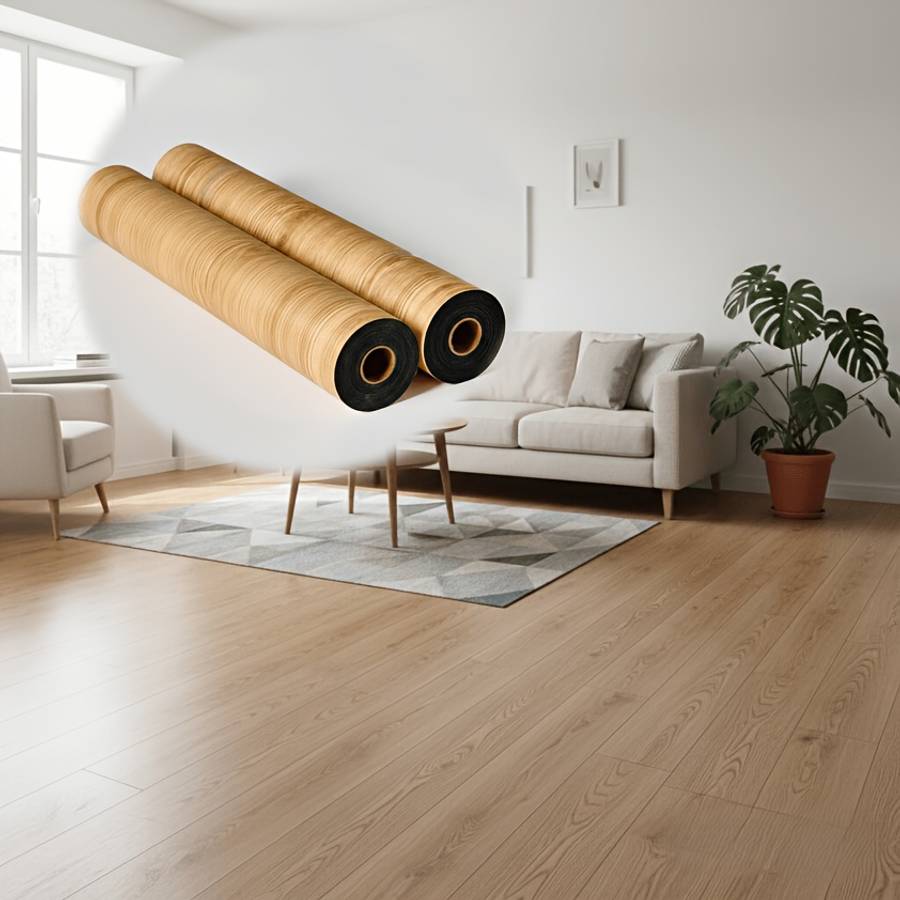 Self Adhesive Floor Stickers 2 Roll Wood Grain