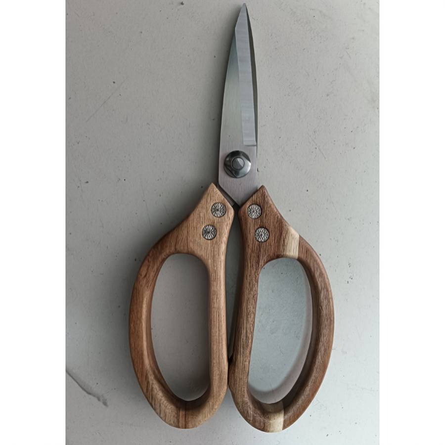Scissors Color Stainless Steel 3Cr13Acacia Wood