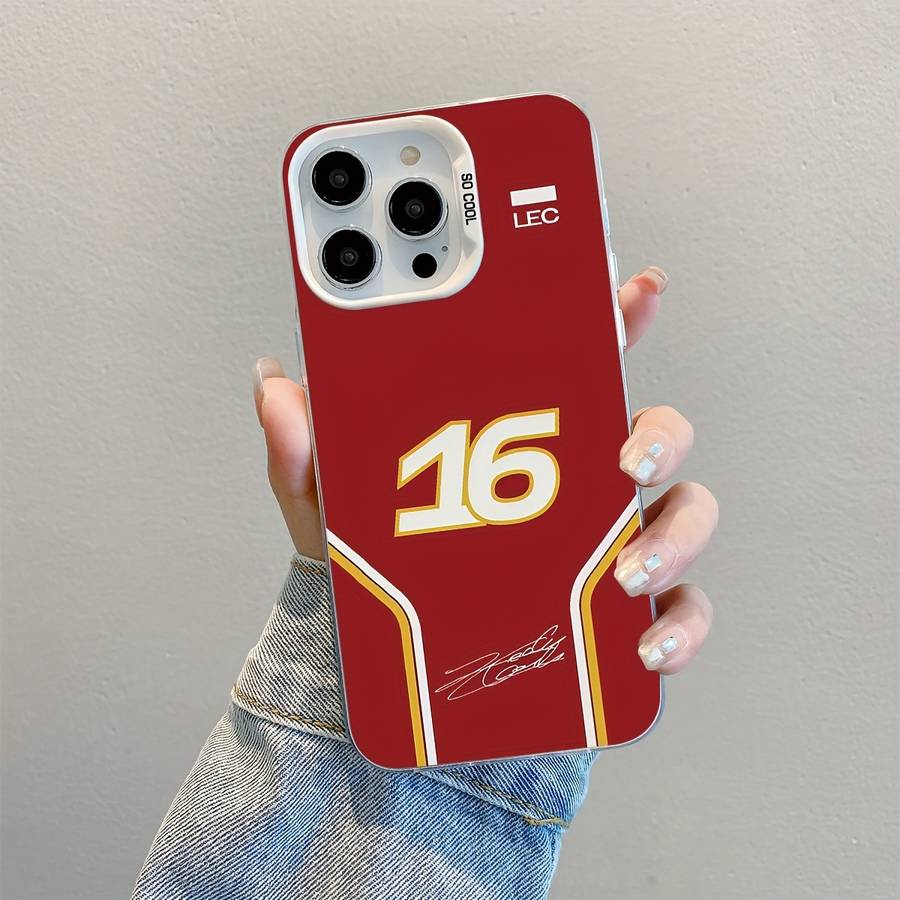 1Pc Mixed Color For iPhone 15 Racing Driver No 16 Phone Case
