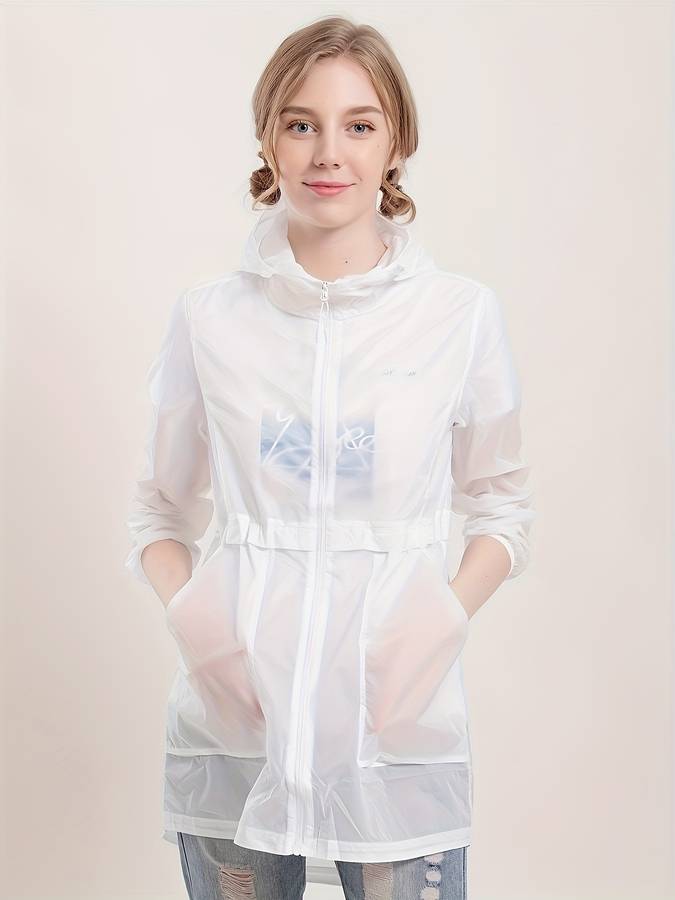 Raincoat White Size Asian S