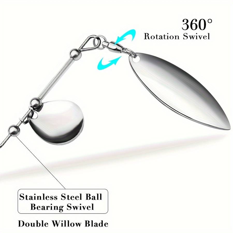 1pc Spinner Bait Set Silicone Rubber Jig Skirt Assorted Colors for Bass Salmon Pike and T