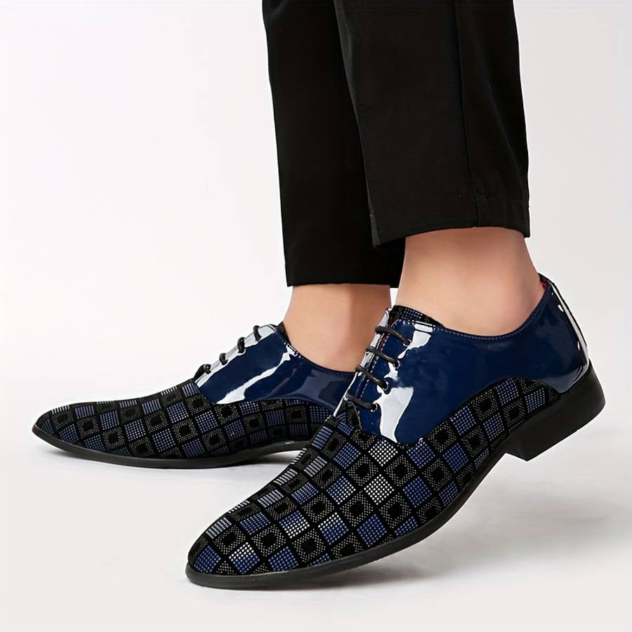Mens Leather Shoes Color Blue Sizeuk 8