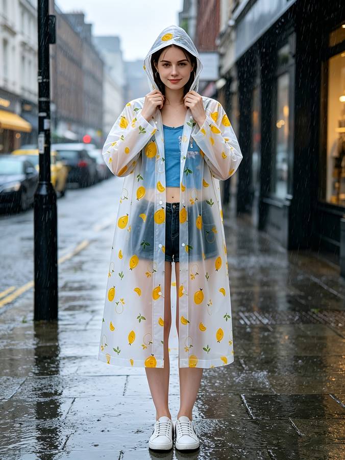Raincoat Transparent Size Asian Onesize