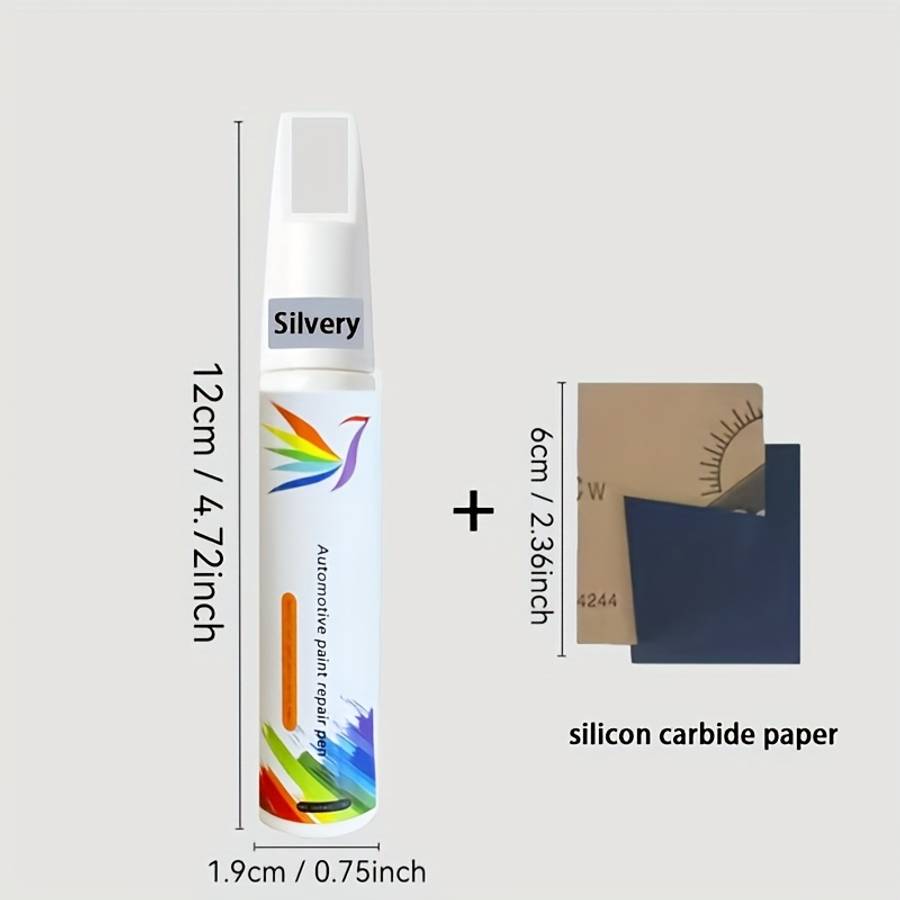 Car Scratch Repair Tool Color Pearl White Quantity 2Pcs  Touch  Up Pen  Add  Sandpaper