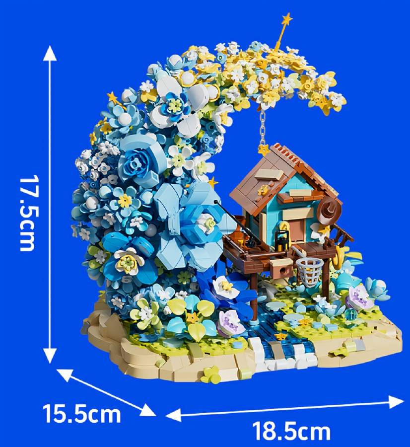 Building Toy Architectural Model Toy Set Style Flower Moon House